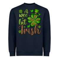 Navy St. Patrick's A wee bit irish Heavyweight Sweatshirt - OliviaCreatesArt