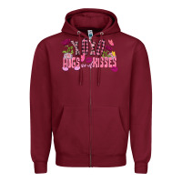 Burgundy Xoxo Hugs And Kisses Valentine's Day Zipper Hoodie - FaDigitalArtStudio