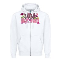White Xoxo Hugs And Kisses Valentine's Day Zipper Hoodie - FaDigitalArtStudio