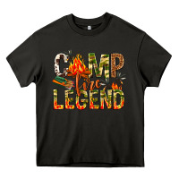 Asphalt camp fire legend Heavy Core Tee - NancyCooperArtShop