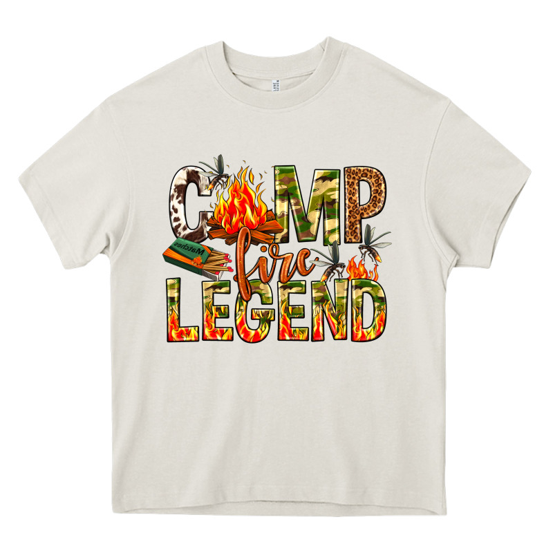 Camp Fire Legend Heavy Core Tee by NancyCooperArtShop | Teevron
