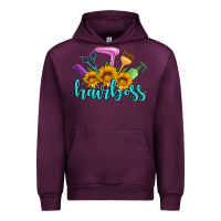 Mauve Wine hairboss western sunflowers hairdresser Urban Hoodie - Artiststas