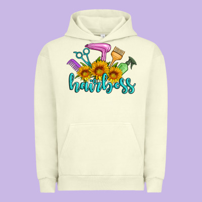 Hairboss Western Sunflowers Hairdresser Urban Hoodie Designed By Artiststas