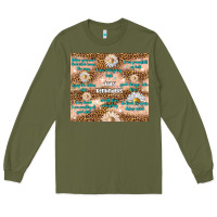 Army Green daily reminders Long Sleeve Tee - TumblerDesignByShophia