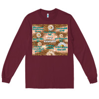 Burgundy daily reminders Long Sleeve Tee - TumblerDesignByShophia