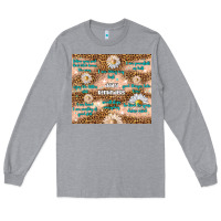 Heather Grey daily reminders Long Sleeve Tee - TumblerDesignByShophia