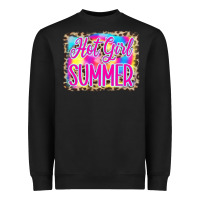 Black Hot Girl Summer Tie Dye Leopard Heavyweight Sweatshirt - CowCowDesign