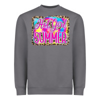 Hot Girl Summer Tie Dye Leopard Heavyweight Sweatshirt | Teevron