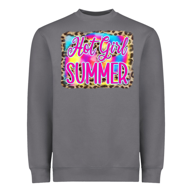 Hot Girl Summer Tie Dye Leopard Heavyweight Sweatshirt by CowCowDesign | Teevron