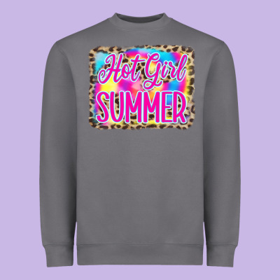 Hot Girl Summer Tie Dye Leopard Heavyweight Sweatshirt Designed By Cowcowdesign
