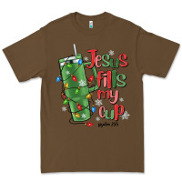 Cacao jesus fills my cup psalm 25 5 Premium Tee - MaliasSmallBusiness