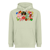 Matcha Noel Afro Girl Baby Heavyweight Hoodie - CowhideDigitalArt