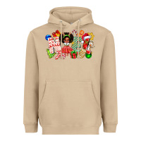 Mushroom Noel Afro Girl Baby Heavyweight Hoodie - CowhideDigitalArt