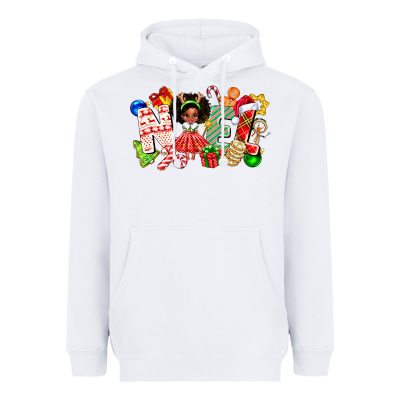 Noel Afro Girl Baby Heavyweight Hoodie by CowhideDigitalArt | Teevron