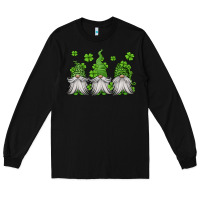 Black st patricks gnomes Long Sleeve Tee - Jasminsmagicworld