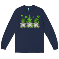 Navy st patricks gnomes Long Sleeve Tee - Jasminsmagicworld