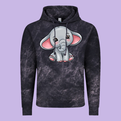 Elephant Vintage Hoodie Designed By Texasbilliewilder