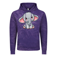 Cloud Purple elephant Vintage Hoodie - texasbilliewilder