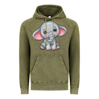 Vintage Olive elephant Vintage Hoodie - texasbilliewilder