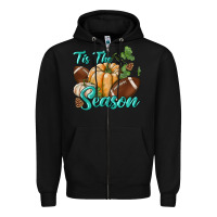 Black tis the season Zipper Hoodie - BundleAndBundleShop