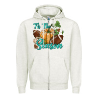 Oatmeal Heather tis the season Zipper Hoodie - BundleAndBundleShop