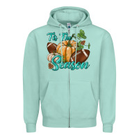 Seafoam tis the season Zipper Hoodie - BundleAndBundleShop