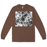Chestnut black and white floral Long Sleeve Tee - TumblerDesignByShophia