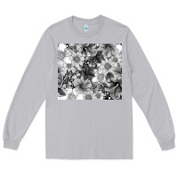 Moon Dust black and white floral Long Sleeve Tee - TumblerDesignByShophia