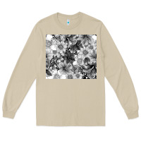Mushroom black and white floral Long Sleeve Tee - TumblerDesignByShophia