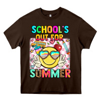 Chocolate Brown school's out for summer Heavy Core Tee - JahusDesignShop