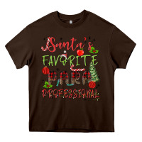 Chocolate Brown santa's favorite para professional Heavy Core Tee - MaliasSmallBusiness