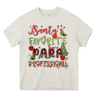 Cream santa's favorite para professional Heavy Core Tee - MaliasSmallBusiness
