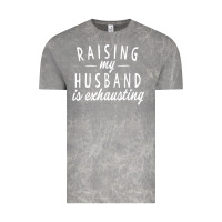 Cloud Rock raising my husband is exhausting wife gifts funny Vintage Tee - tuanDangUi