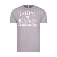 Vintage Zinc raising my husband is exhausting wife gifts funny Vintage Tee - tuanDangUi