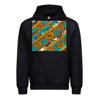 Black leopard cowhide  leather sunflowers Urban Hoodie - Artiststas