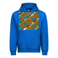 Cobalt leopard cowhide  leather sunflowers Urban Hoodie - Artiststas