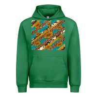 Emerald leopard cowhide  leather sunflowers Urban Hoodie - Artiststas