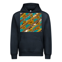 Navy leopard cowhide  leather sunflowers Urban Hoodie - Artiststas