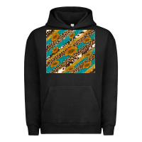 Pigment Black leopard cowhide  leather sunflowers Urban Hoodie - Artiststas
