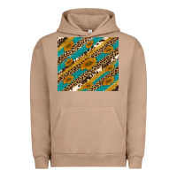 Pigment Burro leopard cowhide  leather sunflowers Urban Hoodie - Artiststas