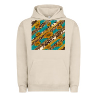 Pigment French Oak leopard cowhide  leather sunflowers Urban Hoodie - Artiststas