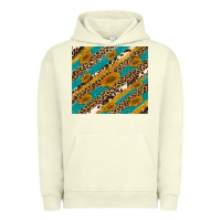 Pigment Pistachio leopard cowhide  leather sunflowers Urban Hoodie - Artiststas