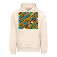 Sandshell leopard cowhide  leather sunflowers Urban Hoodie - Artiststas