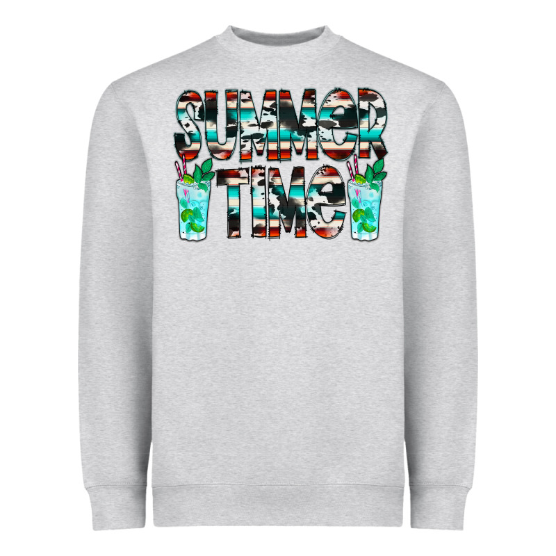 Summer Time Cowhide Serape Heavyweight Sweatshirt by CowCowDesign | Teevron