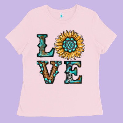 Sunflower Love Ladies Tee Designed By Ranaportraitstore