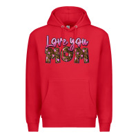 Red love you mom Premium Hoodie - FaDigitalArtStudio