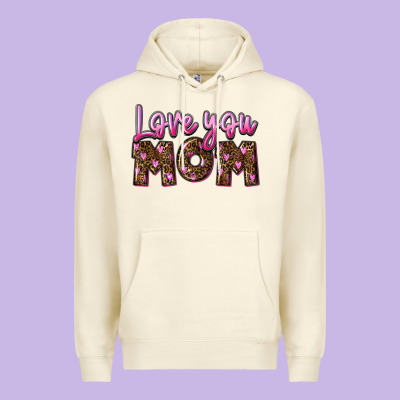 Love You Mom Premium Hoodie Designed By Fadigitalartstudio
