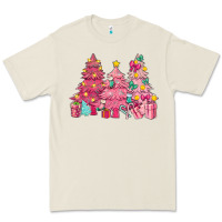 Bone Pink Christmas trees Premium Tee - NancyCooperArtShop