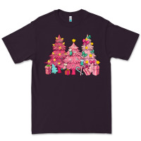 Plum Pink Christmas trees Premium Tee - NancyCooperArtShop