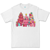 White Pink Christmas trees Premium Tee - NancyCooperArtShop